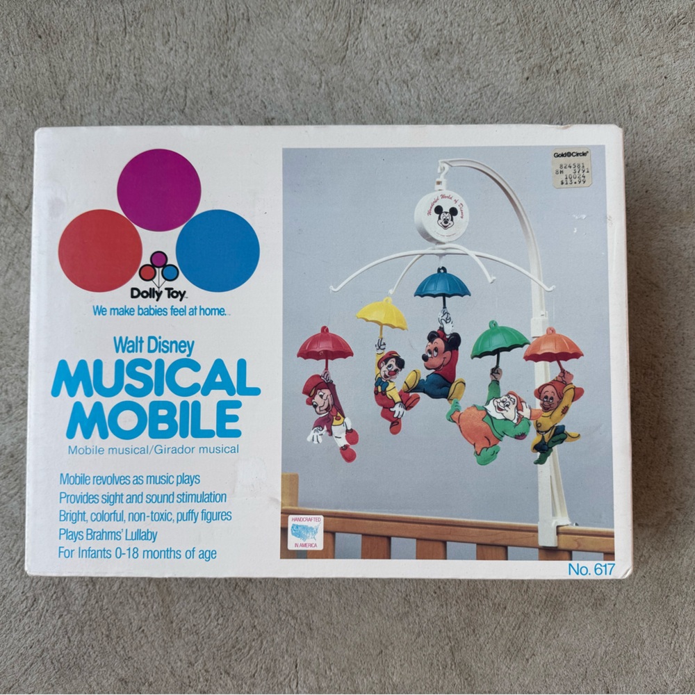 Red and Blue Doll Mobile with Musical Feature